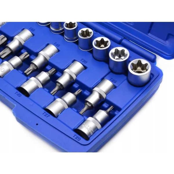 Torx 1/2" skruvnyckelsats 19 delar