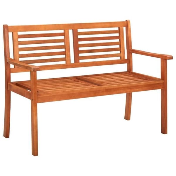 vidaXL 2-sits trädgårdsbänk 120 cm massivt eukalyptusträ