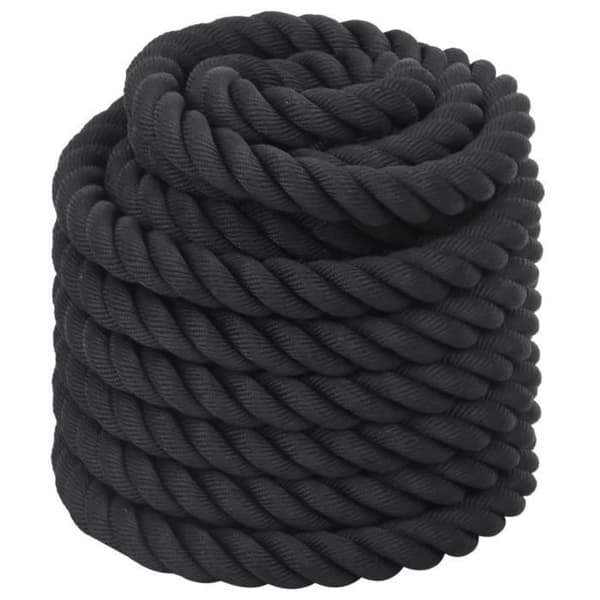 Kampkabel - VIDAXL - 15 m - 11 kg - Polyester - Svart