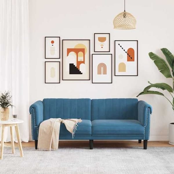 vidaXL 2-sitssoffa, soffa med ben, stoppad soffa med armstöd och ryggstöd, möbel för sovrum 372583