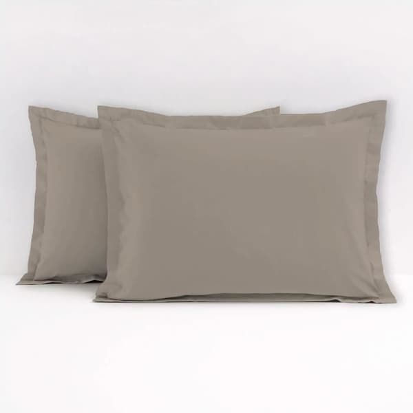 Set med 2 rektangulära örngott 100% bomull - Beige - 50x70 cm
