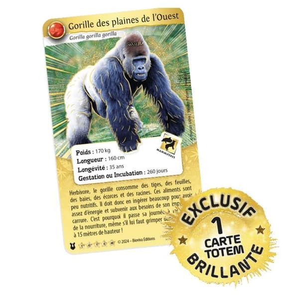 Kortspel - Bioviva - Naturutmaningar Skydda - Gorilla Version