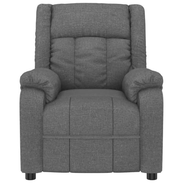 348109 vidaXL Recliner Grått Tyg