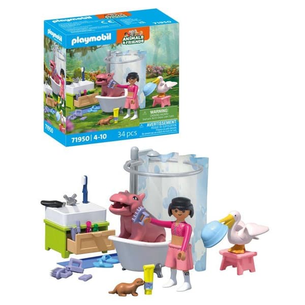 PLAYMOBIL 71950 Djurens badtid
