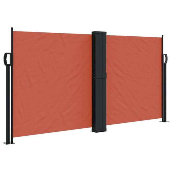 vidaXL Retraktabel sidoupptäckning terrakotta 120x1200 cm 4004798