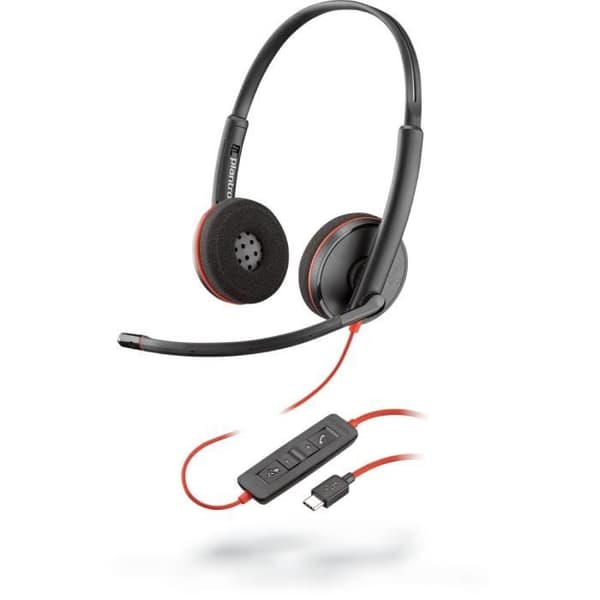 Hörlurar - PLANTRONICS - Blackwire C3220 - USB Type-C - Binaural - Svart
