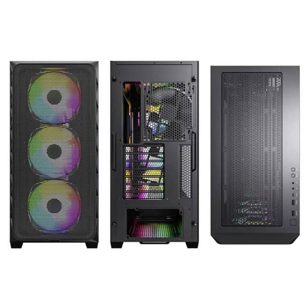 Tour midi MONTECH AIR 903 MAX Svart datorlåda med 4 förinstallerade LED-fläktar