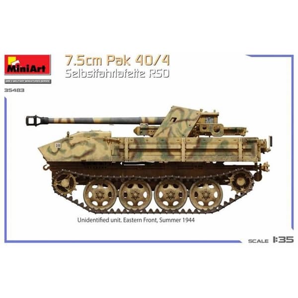 Modell Chenillette - MINIART - 7.5cm Pak 40/4 - Skala 1:35 - Blandad - Barn