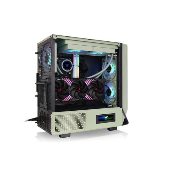 PC-chassi - Thermaltake - Ceres 300 TG ARGB - Matcha Grön - 2 ARGB-fläktar - Mid Tower