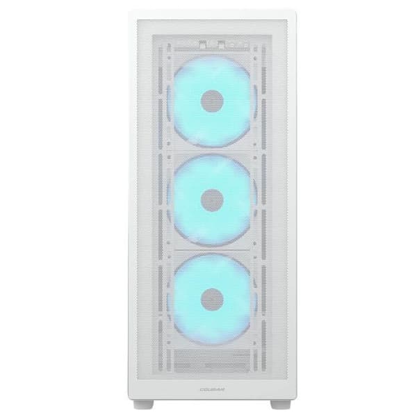 Gamingchassi - COUGAR - MX220RVBWHITE - ATX - 4 ARGB-fläktar 120mm - USB 3,2 Gen 2 Typ C