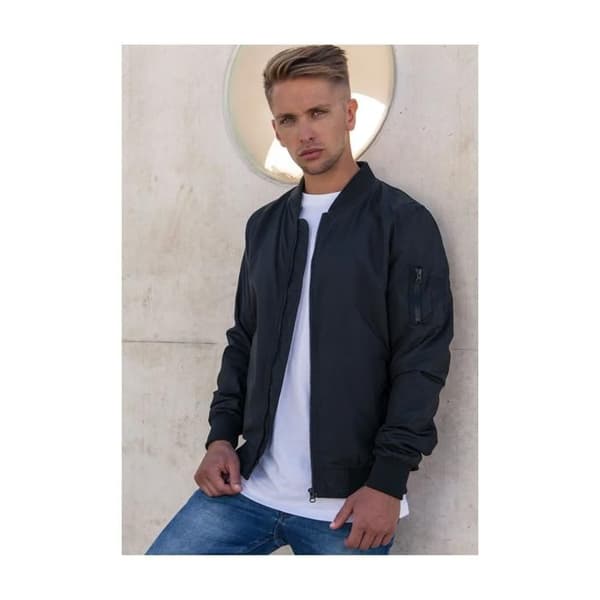 Nylon bomberjacka Build Your Brand - svart