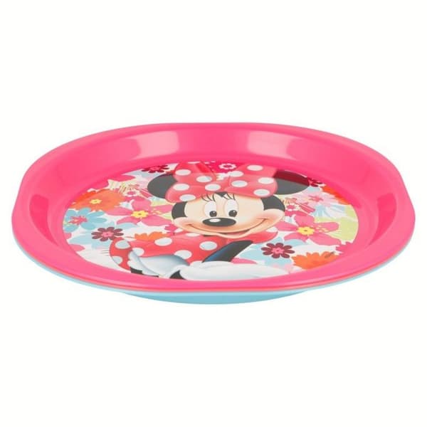 Picknicktallrikar - Minnie Mouse - Set om 3 - Rosa - Plast - Diskmaskinssäker