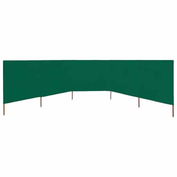 vidaXL 5-Panel Rumsavdelare Tyg 600x120 cm Grön