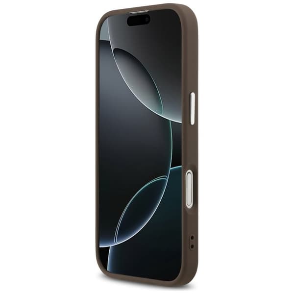 Coque Guess Hardcase 4G Triangle Logo MagSafe för iPhone 17 - Brun