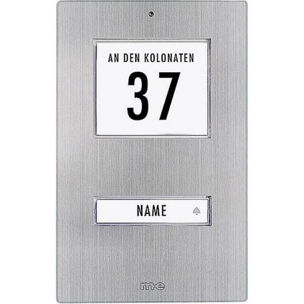 Enkel dörrklocka m-e modern-elektronik KT 1-EG rostfritt stål 12 V/1 A