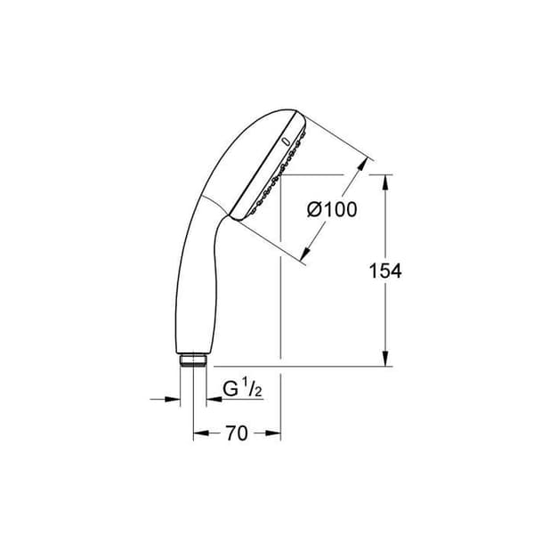 GROHE Vitalio Go 100 handdusch - 1 stråle - Krom