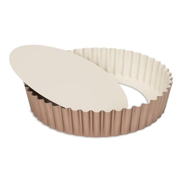 Quicheform - PATISSE - 25 cm - Stål - Koppar - Hög kant 7 cm