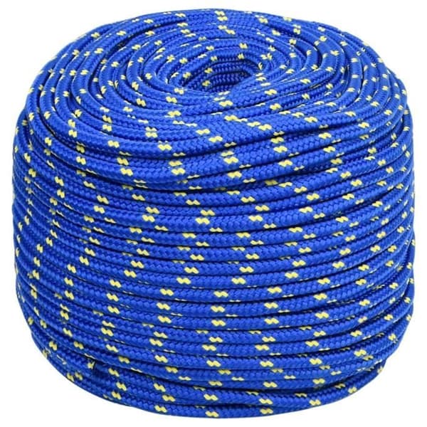 152455 vidaXL Båtrep Blå 10 mm 100 m Polypropen