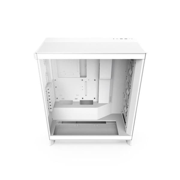 Medium tower chassis - NZXT - H7 Flow - Vit - Effektiv kylning - Härdat glas