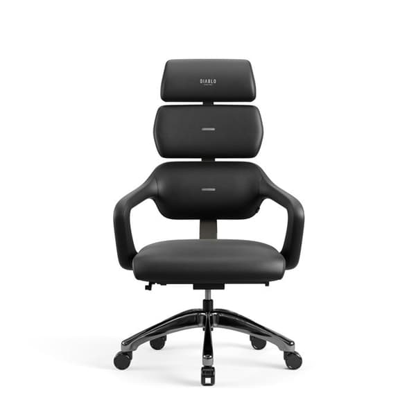 Designerkontorsstol Diablo V-Modular: Kolfiber Svart