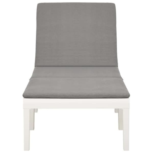vidaXL Loungestol med Dyna Plast Vit