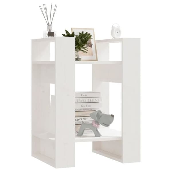Bibliotek - Pin - Vit - 41x35x57 cm - Nutida Design - Litet komplementmöbel