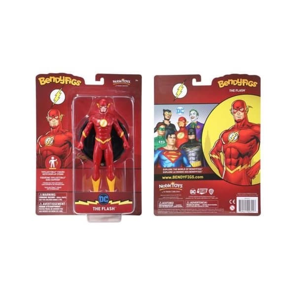 Bendyfigs Flash figur 19 cm - NOBLE COLLECTION - DC Comics - Röd