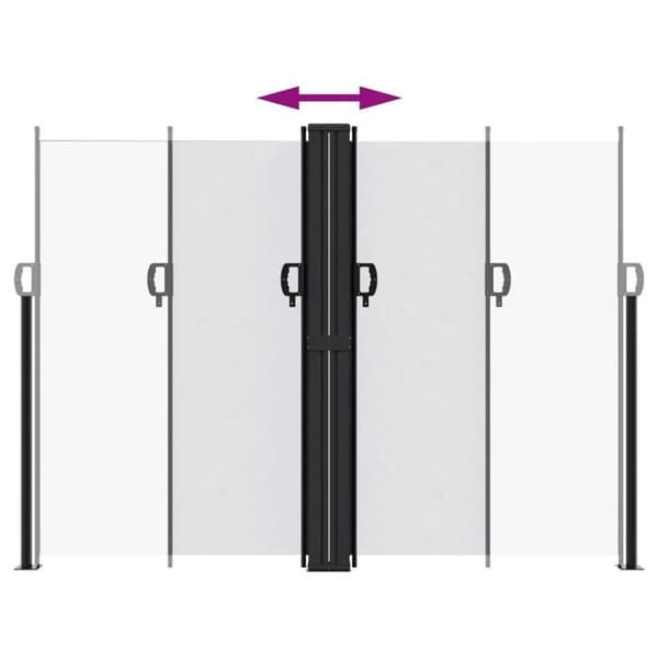 vidaXL Fällbar sidogardin vit 180x1000 cm 4004751