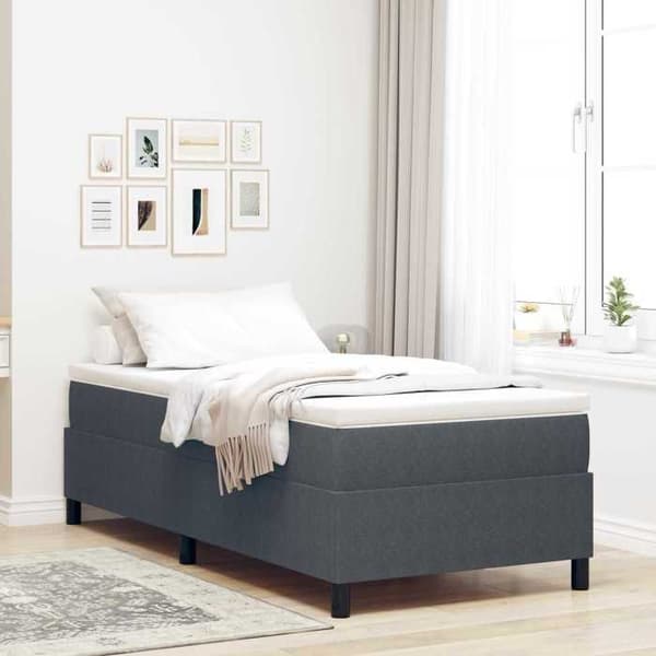 vidaXL Plattformssängram Mörkgrå 100 x 200 cm 3337393