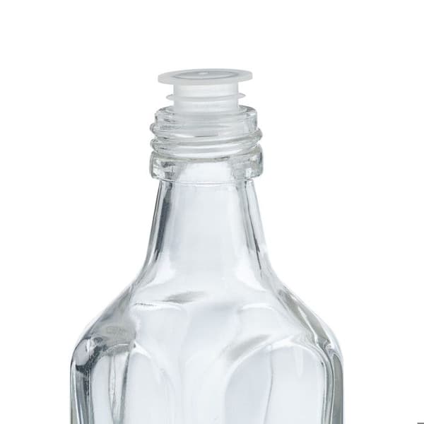 Relaxdays Mini glasflaskor, set om 30, små flaskor att fylla, 50 ml, skruvkork, transparent/silver