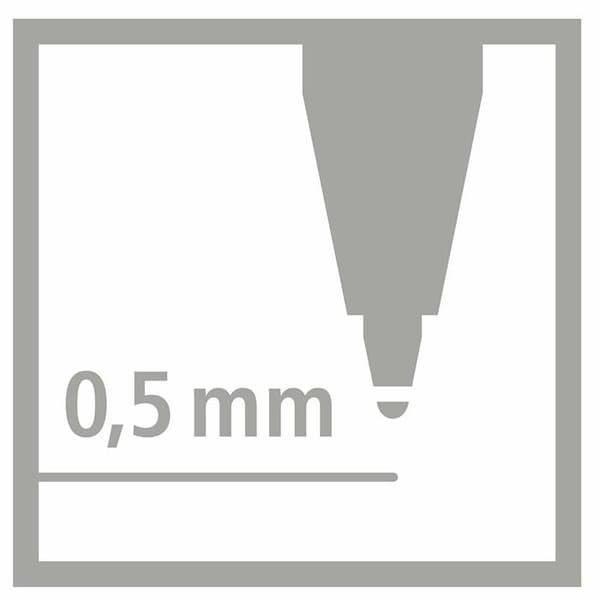 Rollerball penna refill - STABILO - LÄTT - 20 refills - 0,5 mm - Raderbart blått bläck