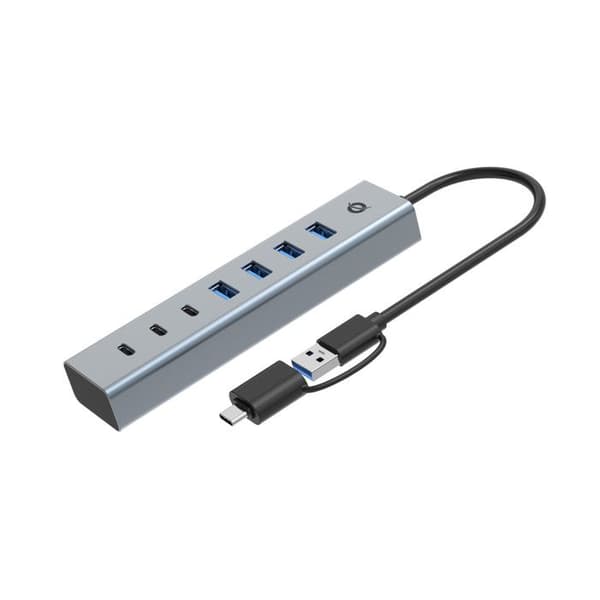 7-port Usb 3.0 Hub + Strömförsörjningsadapter