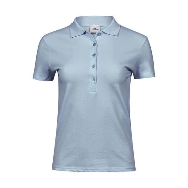 Polo dam Tee Jays Luxury Stretch - ljusblå