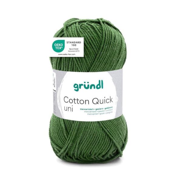 Garnnystan - Mousse - 166 - 100% bomull - 3/4 mm - Gründl - Cotton Quick Uni