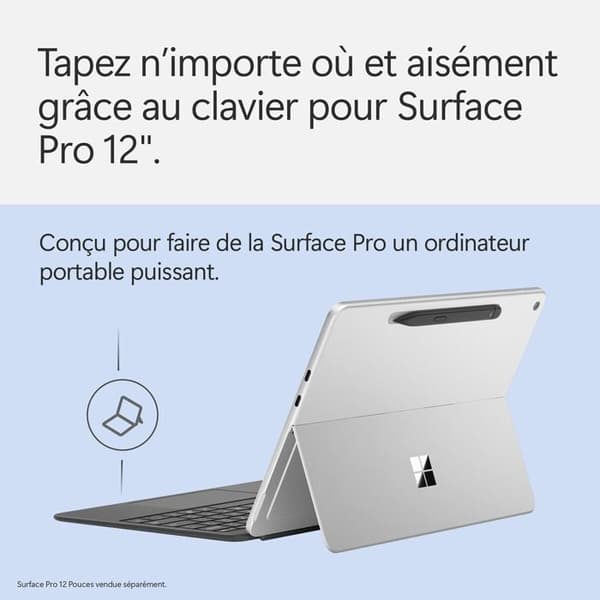 Tangentbord för Microsoft Surface Pro 12 tum - Gris