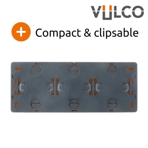 Triple utgång 2P+T 16A Vit - Vulco - Zenitech
