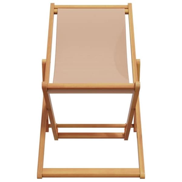 vidaXL Fällstol i massiv eukalyptus i taupe och tyg 366565