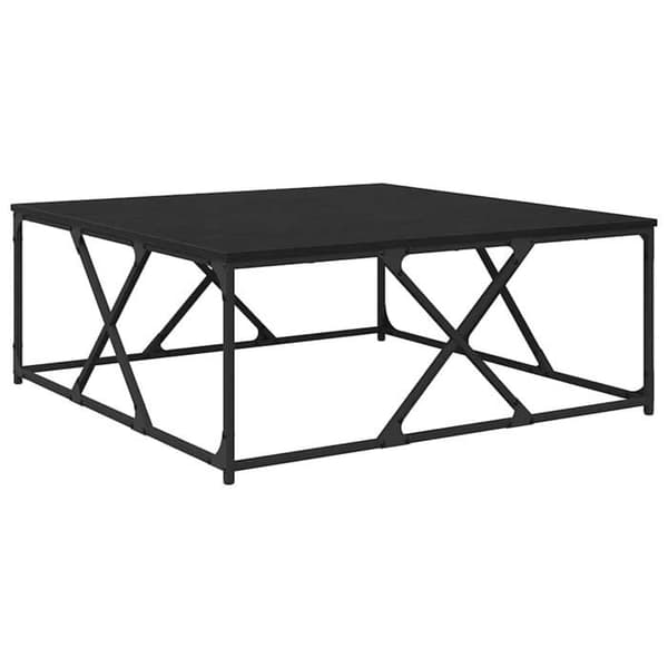 Modern soffbord - vidaXL - Svart ek - Ingenjörsträ - 100x100x40 cm - Rektangulär - Montering krävs