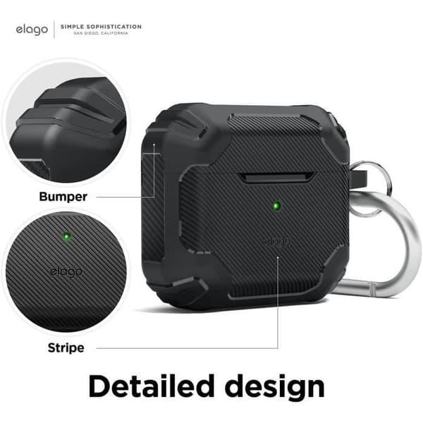 Fodral - ELAGO - Solid Armor - Svart - TPU - Mjuk