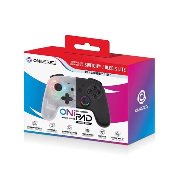 Spelkontroll - Oniverse - White Star - Trådlös - Bluetooth - Kompatibel med Nintendo Switch