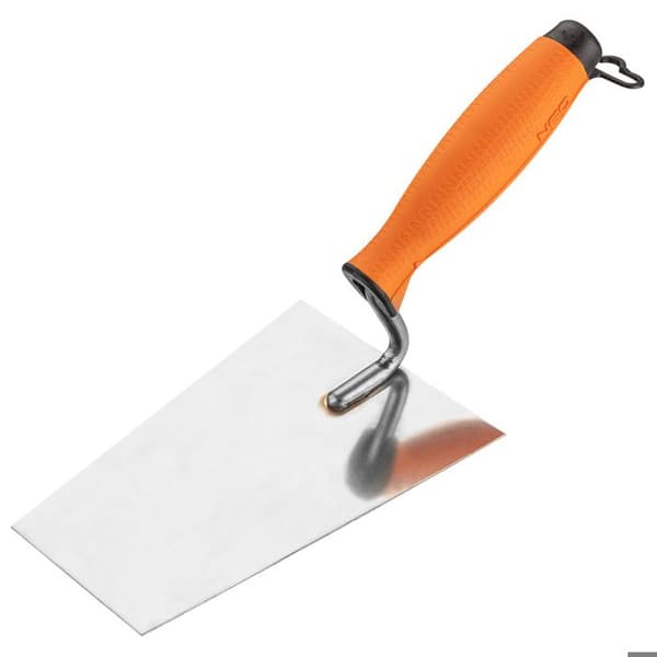 Trapezformad spackelspade för puts, 160 mm, tvåmaterialhandtag