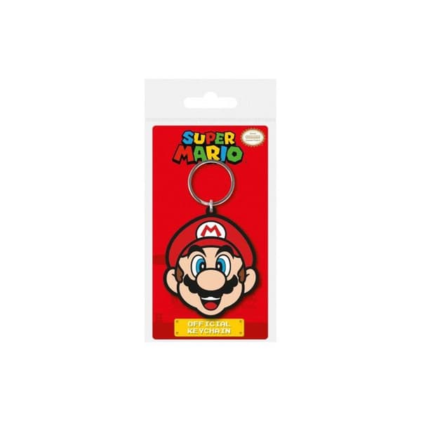 Nyckelring - PYRAMID - Super Mario - Gummi - Röd och blå