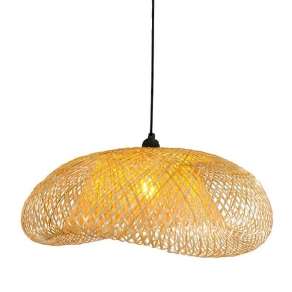 Ljuskrona - Barcelona led pendel flätad hänglampa med E27 bas VIMET 60cm