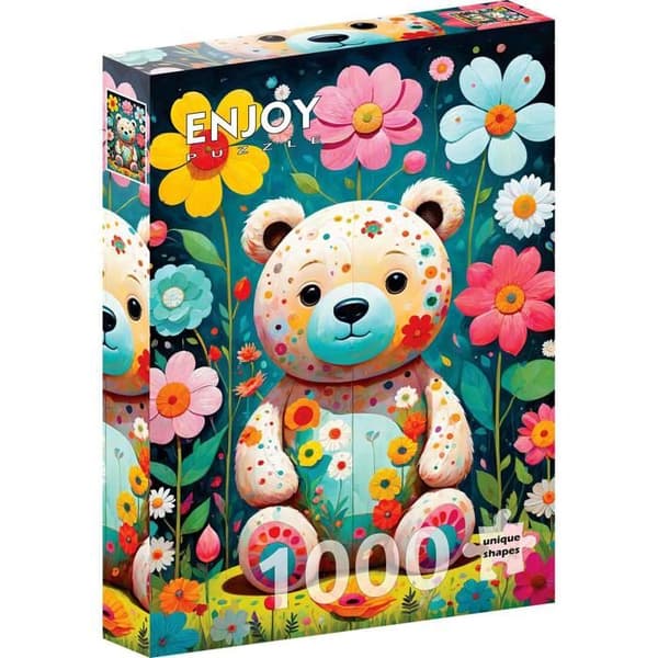 Pussel 1000 Bitars: Blomster Nalle