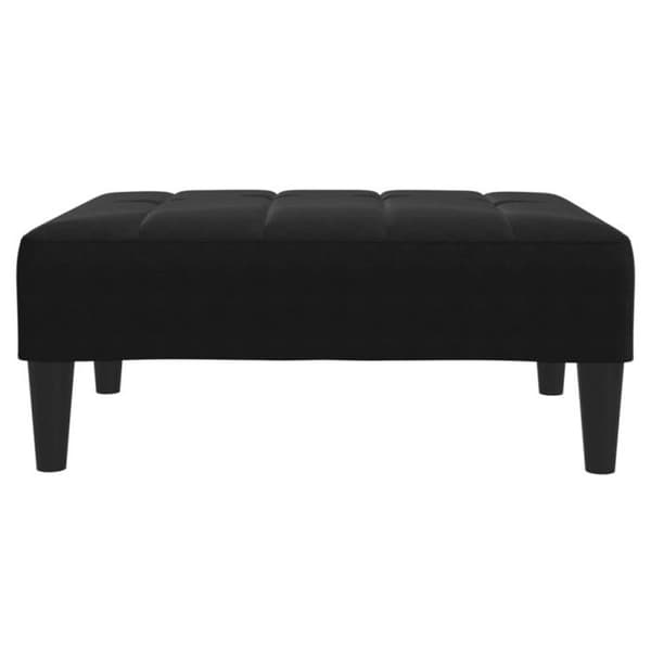 Repose pied svart 77x55x31 cm sammet