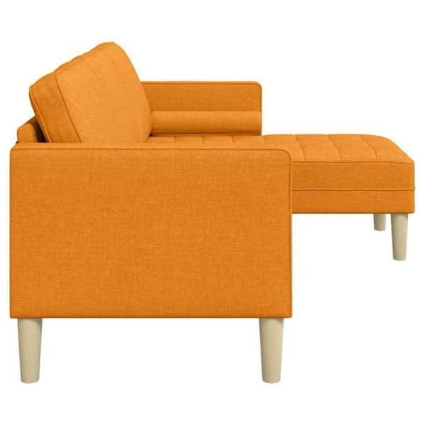 vidaXL Soffgrupp med mörkgula kuddar Polyester 42001921