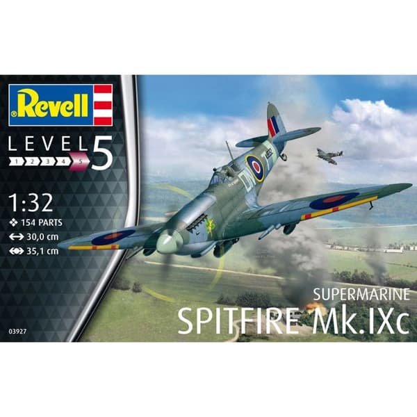 Modellflygplan - REVELL - Spitfire Mk.IXC - Plast - 154 delar - Svårighetsgrad 5/5