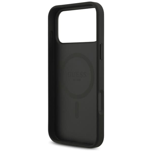 Coque Guess 4G Circle Classic Logo MagSafe för iPhone 17 Pro - Svart
