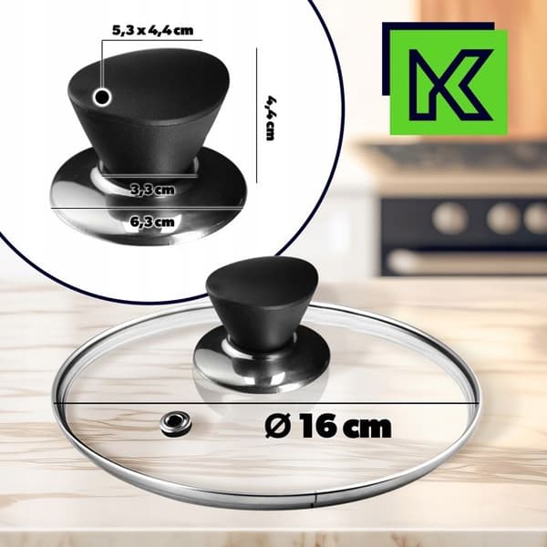 KADAX Lock 16 cm Glaslock för stekpanna
