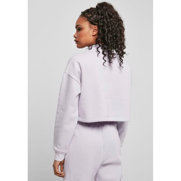 Sweatshirt dam Urban Classics cropped oversized hög hals crew